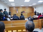 La imagen corresponde a la audiencia de control de detenci&oacute;n de los dos nuevos detenidos por este caso, antes que se pasara a la sesi&oacute;n de formalizaci