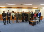 Un seminario sobre femicidio se realiz&oacute; en Talca.En la imagen, el jefe de Estudios del Maule junto a otros expositores.