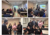 Los estudiantes siguieron atentos la exposici&oacute;n del defensor regional.