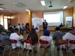 20 alumnos de primero medio participaron el encuentro con profesionales de la Defensor&iacute;a Penal P&uacute;blica. 