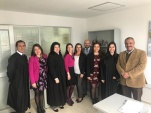 Catherine R&iacute;os (segunda de izquierda a derecha), form&oacute; parte de la delegaci&oacute;n que comparti&oacute; experiencias sobre justicia restaurativa.