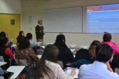 El encargado de la Unidad de Apoyo a la Gesti&oacute;n de Defensa (UAGD) Oscar Arias realiza charla de difusi&oacute;n