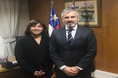 El Defensor Regional de Atacama, Ra&uacute;l Palma junto a a nueva presidenta del m&aacute;ximo Tribunal de la regi&oacute;n.