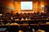 A plena capacidad estuvo el auditorio de la Faculta de Lenguas de la UdeC, donde se realiz&oacute; el seminario.