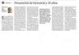 Renato Gonz&aacute;lez en publicaci&oacute;n de diario El Austral refiri&eacute;ndose a la presunci&oacute;n de inocencia luego que la regi&oacute;n conmemorara 20 a&ntilde;os de la reforma