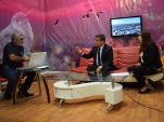 : El Defensor Regional (S) y la Jefa de Estudios de Tarapac&aacute; (S) en uno de los momentos de la entrevista.