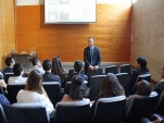 Mario Plam, jefe de estudis regional relata a los estudiante sd derecho , los principales aspctos del Proyecto INocentes.