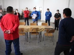 Resguardando el distanciamiento social y con uso de mascarillas se realiz&oacute; el encuentro con imputados y condenados en Yumbel. 