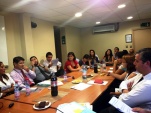 Los defensores, profesionales  y peritos de Arica en un momento de la jornada sobre la libertad vigilada.