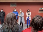 La defensora regional junto a las abogadas de Defensa de G&eacute;nero, en el m&oacute;dulo femenino de Alto Bonito (Archivo)