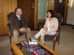 la Intendenta y el Defensor Regional Fernando Acu&ntilde;a analizaron temas relativos a la defensa.
