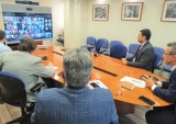 Una imagen del encuentro virtual entre los principales directivos nacionales de Gendarmer&iacute;a y la Defensor&iacute;a.