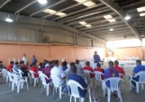 Un grupo de condenados en Colina I, participan en charla de defensa para conocer los derechos que les asisten y beneficios. 