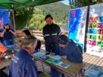 El equipo compuesto por Viviana Arratia, Julio Sarabia y el Defensor Local de Valdivia Oscar Soto se desplazaron  para difundir derechos