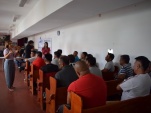 Un aspecto de la jornada con internos del penal de Alto Hospicio