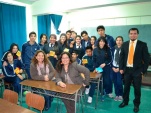 Unos veinte alumnos y alumnas del Liceo de Hombres de Iquique asisiteron a la charla de Victoria M&aacute;rquez.