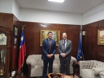 Sobre la actividad recursiva conversaron el Defensor Regional de Valpara&iacute;so, Sebasti&aacute;n Salinero y el presidente de la Corte, Rafael Corval&aacute;n.