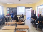 Los alumnos del Liceo Bicentenario "Andr&eacute;s Sabella" participaron activamente en la charla.