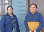 Defensora Sandra Zamora y asistente social Carlos Llancar