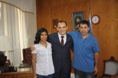 Julio Robles junto a su hermana, Cecilia se re&uacute;nen con el Presidente de la Corte de Apelaciones de Copiap&oacute;, Antonio Ulloa.