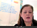 La ceremonia virtual de lanzamiento de la red fue dirigida por Mar&iacute;a Luisa Dom&iacute;nguez, del programa EUROsociAL+.
