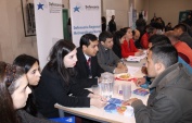 Valentina Fern&aacute;ndez, C&eacute;sar Contreras, Rodrigo Barrera y Rafael Jofr&eacute; de las Defensor&iacute;as Regionales Metropolitanas Norte y Sur en Santiago I 