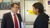El &uacute;nico imputado de la causa, Cristopher Morales, junto a su defensor p&uacute;blico, Roberto de Los Reyes.