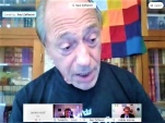 Eugenio Ra&uacute;l Zaffaroni durante su exposici&oacute;n ante defensores p&uacute;blicos de todo el pa&iacute;s, conectados por v&iacute;a remota.