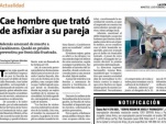 La nota publicada en el diario