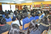 Gran inter&eacute;s en la charla demostraron los estudiantes de ense&ntilde;anza media del liceo Irma Salas de Punitaqui 