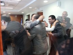 Defensores y acusados luego del veredicto de absoluci&oacute;n de todos los cargos a los 4 Carabineros de OS7 y a 3 civiles por el Caso Drogas de Arica
