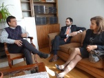 De izquierda a derecha Carlos Skarmeta, Jaime Obando y Gustava Aguilar.