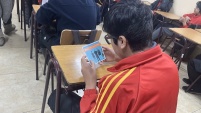 Estudiantes recibieron d&iacute;pticos informativos sobre  derechos de las personas cuando son imputadas 