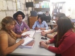 Los dirigentes de Toconao junto a los defensores y la facilitadores intercultural