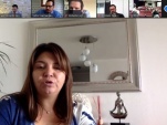 La defensora Paulina Aracena en su intervenci&oacute;n en la audiencia de control de detenci&oacute;n practicada por videoconferencia. 