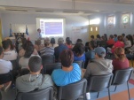 A la charla, realizada en el Liceo A-4 de Copiap&oacute;, asistieron unas 50 personas, entre ellas el director del establecimiento.