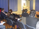 El taller de vocer&iacute;a estuvo a cargo de Gustavo L&oacute;pez, periodista de la D&eacute;fensor&iacute;a Nacional, y Julio J&eacute;rez, editor de El Libertador.