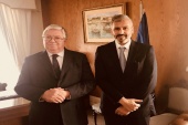 El Ministro de la Corte Suprema, Lamberto Cisternas junto al Defensor Regional de Atacama, Ra&uacute;l Palma. 