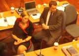 Defensores Alicia Corval&aacute;n escuchan reflexi&oacute;n de su defendido Johaziel Jamett en caso Tsiunami.