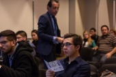 Los estudiantes de la UBO durante la actividad del Proyecto Inocentes. 
