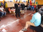 Profesionales de la Defensor&iacute;a del Biob&iacute;o durante el dialogo con las personas condenadas en la C&aacute;rcel de Lebu. 