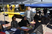 Defensor REgional, ra&uacute;l Palma en Plaza de Justicia en el centro de Copiap&oacute;.