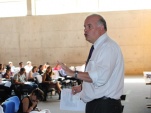 Jorge Moraga entreg&oacute; antecedentes del Proyecto Inocente a estudiantes de universitarios de la  UC (foto archivo)