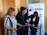 El Defensor Nacional junto a la alcaldesa de Mejillones y la Defensora Regional 