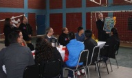 Defensor Regional, Ra&uacute;l Palma Olivares da las gracias por los regalos recibidos y se compromete a seguir acompa&ntilde;ado a los jovenes del Centro.