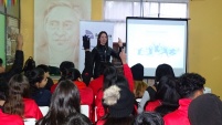 La psicologa LRPA de Antofagasta en charla en Liceo Mario Bahamondes