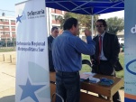 La Defensor&iacute;a Regional Metropolitana Sur cont&oacute; con un stand especialmente habilitado donde el defensor local de Maip&uacute;, Juan Pablo Moreno y el chofer i