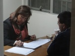 Los internos pudieron tambi&eacute;n conversar privadamente con la defensora regional