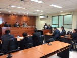 Audiencia en el Tribunal de Juicio Oral en lo Penal, donde se present&oacute; cautela de garant&iacute;a por uno de los imputados del caso Municipalidad. 