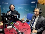 El Defensor Regional de Valpara&iacute;so, Claudio P&eacute;rez Garc&iacute;a, durante la entrevista radial.